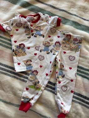 Vintage Raggedy Ann Kids Pajama Set